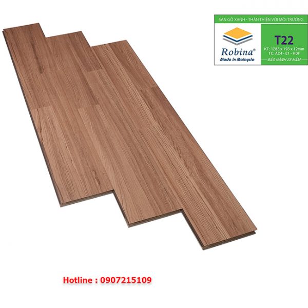 Sàn gỗ Robina 12mm bản lớn T22