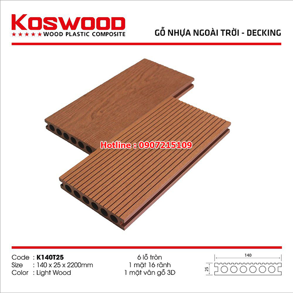 Sàn gỗ nhựa ngoài trời KOSWOOD Sàn gỗ nhựa ngoài trời KOSWOOD