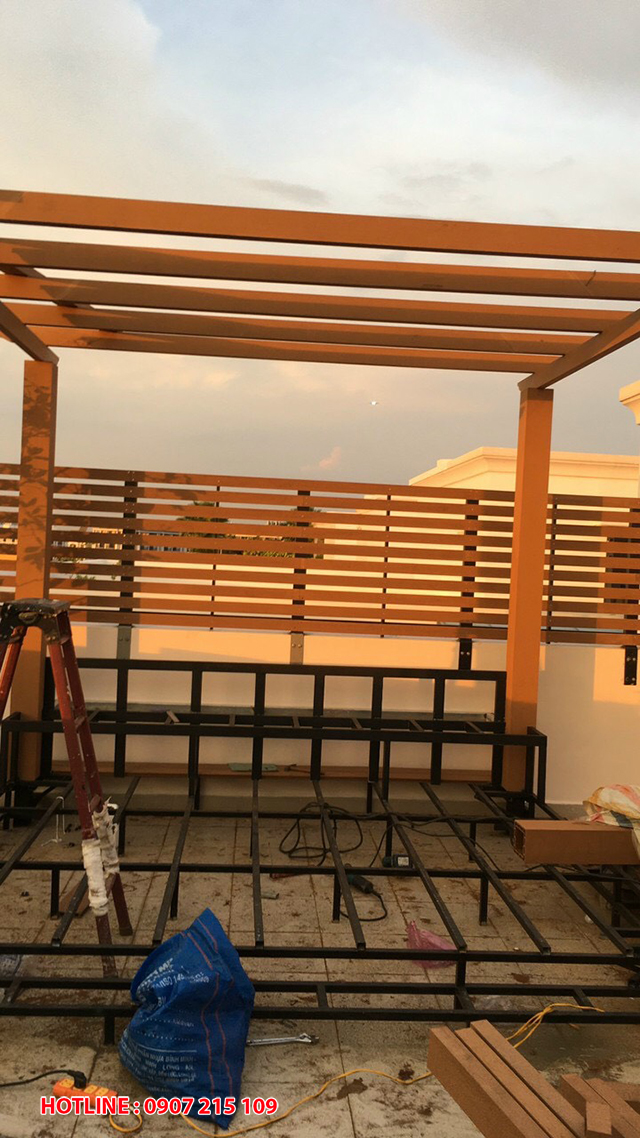 Hình ảnh gỗ nhựa ngoài trời làm hàng rào, ghế ngồi giàn Pergola Hình ảnh gỗ nhựa ngoài trời làm hàng rào, ghế ngồi giàn Pergola