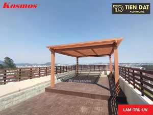 Công trình trụ Pergola gỗ nhựa ngoài trời