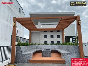 Công trình hoàn thiện thanh lam gỗ nhựa