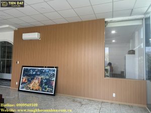 Công trình hoàn thiện tấm ốp nhựa Kosmos K4S152-017 tại Tân Bình