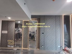 thi công tấm ốp than tre Kosmos cho căn hộ Quận 9