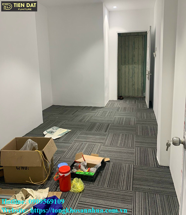 hình ảnh thực tế thảm trải sàn văn phòng tại khoa huyết học bệnh viện Chợ Rẫy