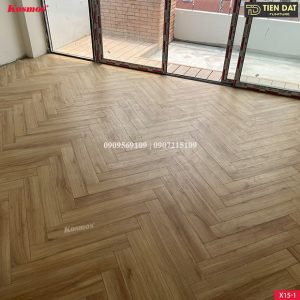 Thi công sàn gỗ xương cá đế cao su Kosmos X15-1 (IXPE)
