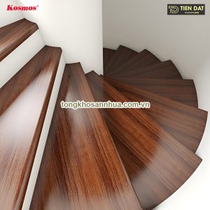 Thi công bậc cầu thang nhựa giả gỗ