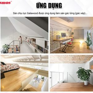 Sàn nhựa chịu lực xám vân gỗ Galawood S601X3M